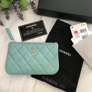 💯Authentic Chanel Mini O-Case (20C Blue)